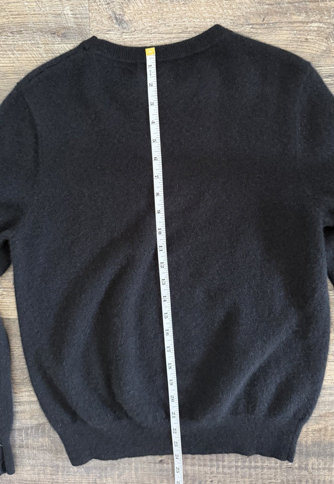 Nordstrom Women’s Size Large Black 100% Cashmere Crewneck Sweater