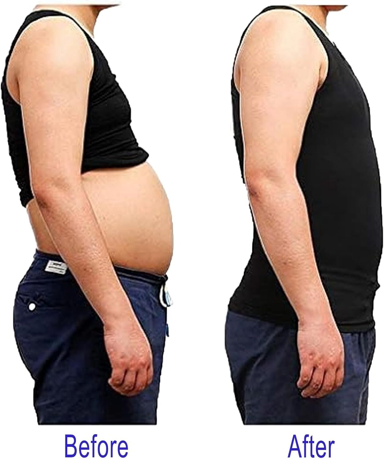4 Pack Men Slim Body Shaper Vest Gynecomastia Compression Tummy Control Shirts