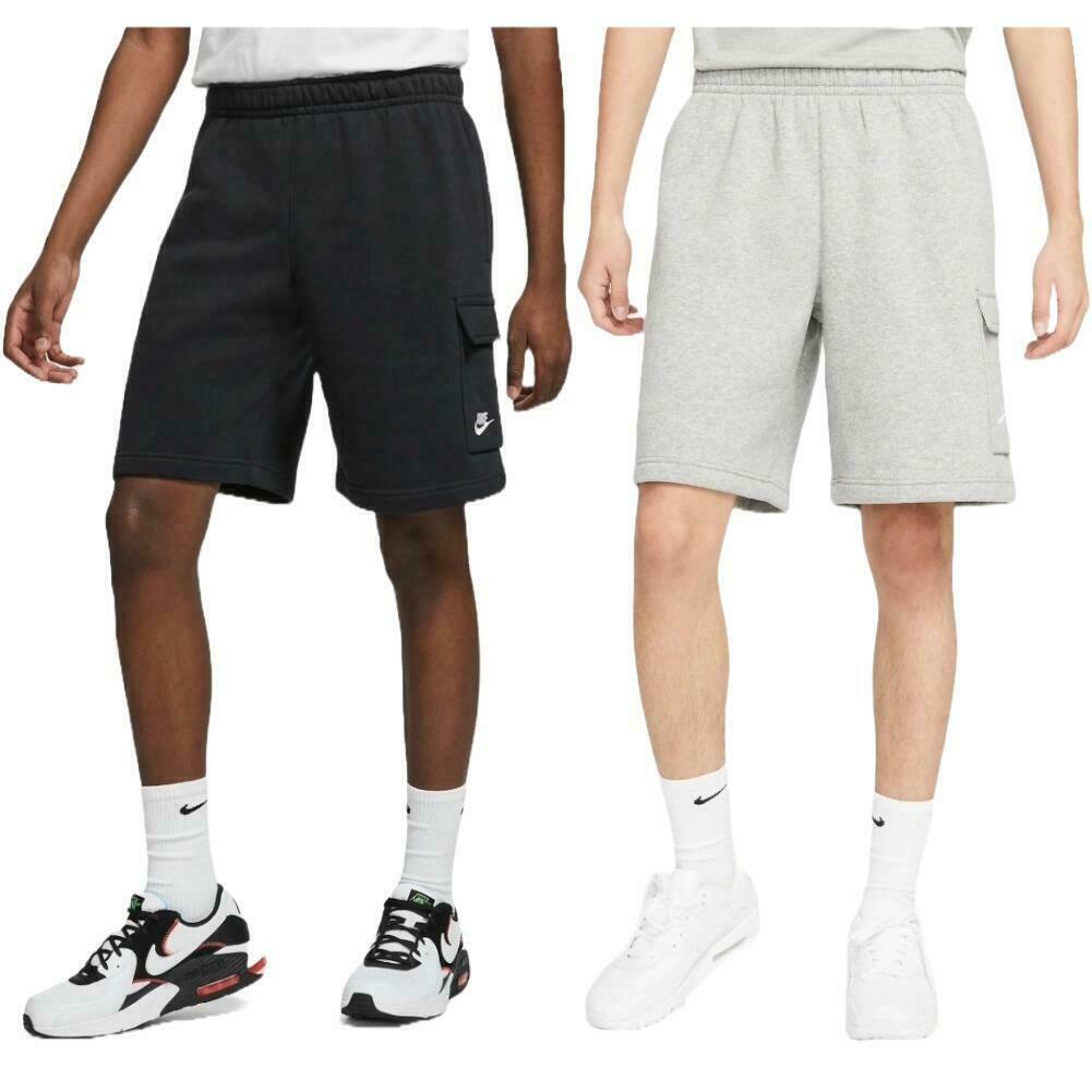 Nike Men’s Shorts Sportswear Club Elastic Waist Athletic Fleece Cargo Shorts