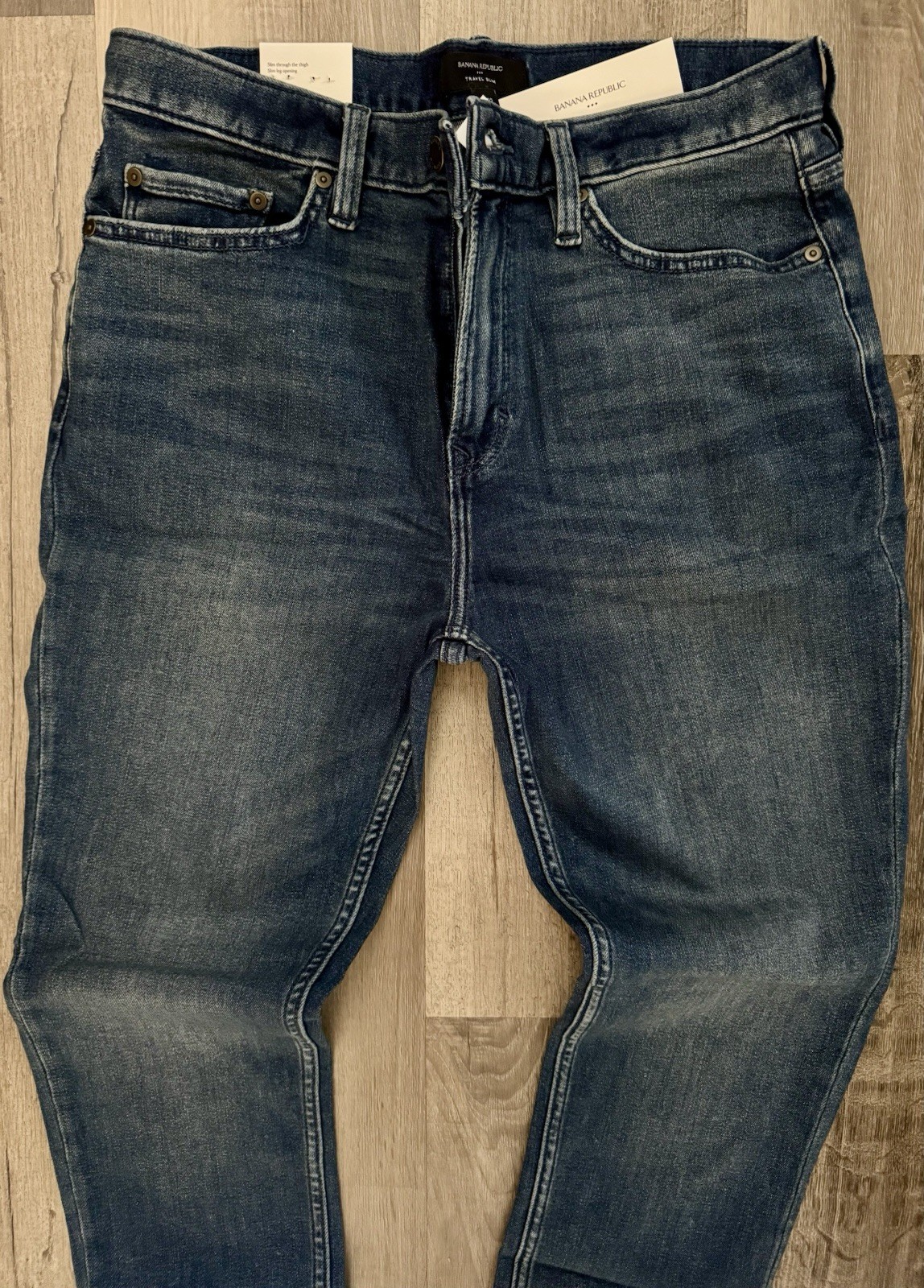Banana Republic Premium Slim Fit Jeans Men Size 34 X 36 Travel Blue Wash Stretch