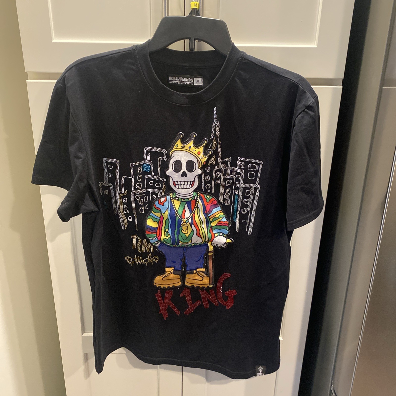 Rebel Minds Mens T Shirt Small Graphic Streetwear 90s King Biggie Notorious Rap