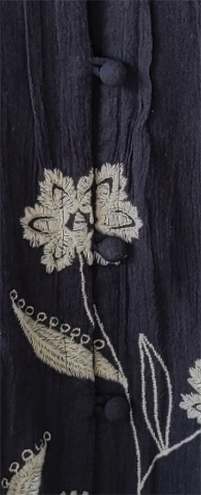 NWT! J JILL NAVY BLUE EMBROIDERED WHITE FLORAL PLEAT PINTUCK SHIRT TUNIC TOP XL