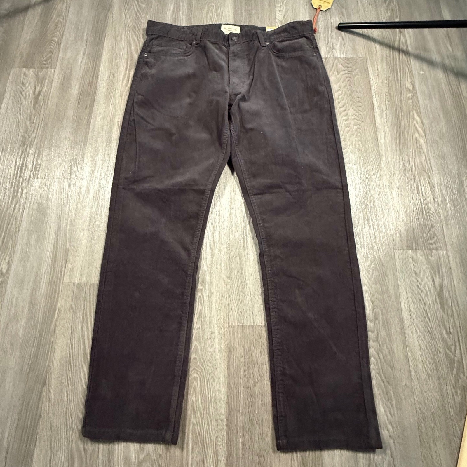 Weatherproof Vintage Mens Corduroy Straight Fit Pants Forged Iron 36W 30L