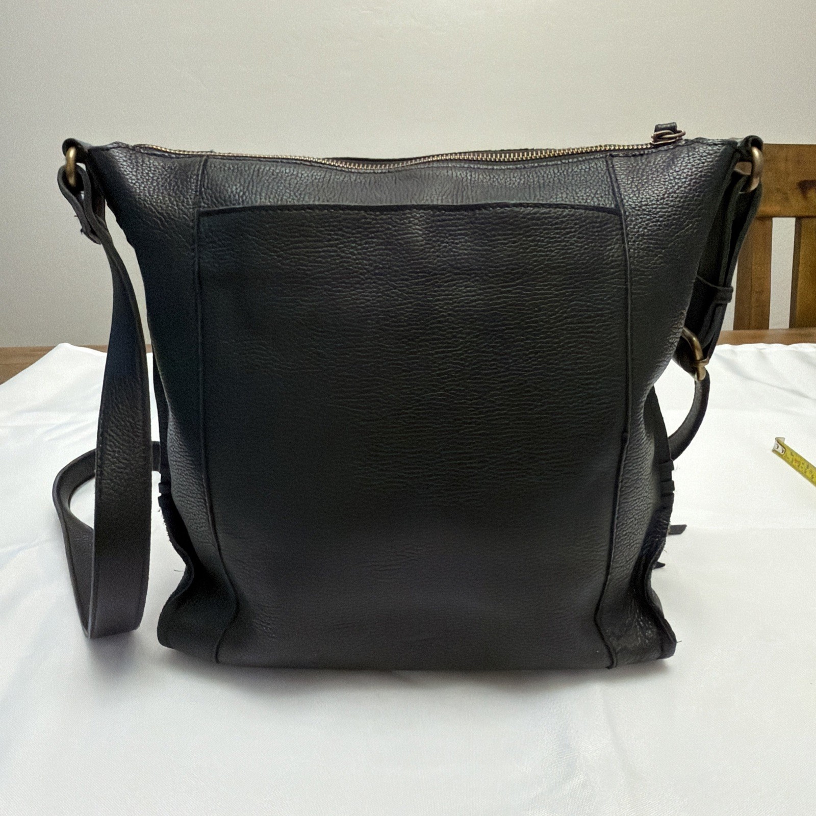 LUCKY BRAND SHANNON BLACK LEATHER CROSSBODY BAG