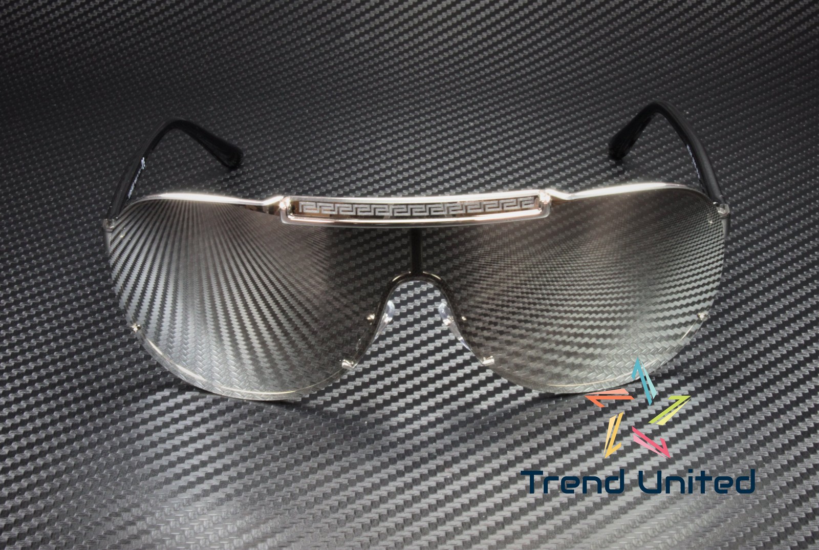 VERSACE VE2140 10006G Silver Light Grey Mirror Silver 40 mm Men’s Sunglasses