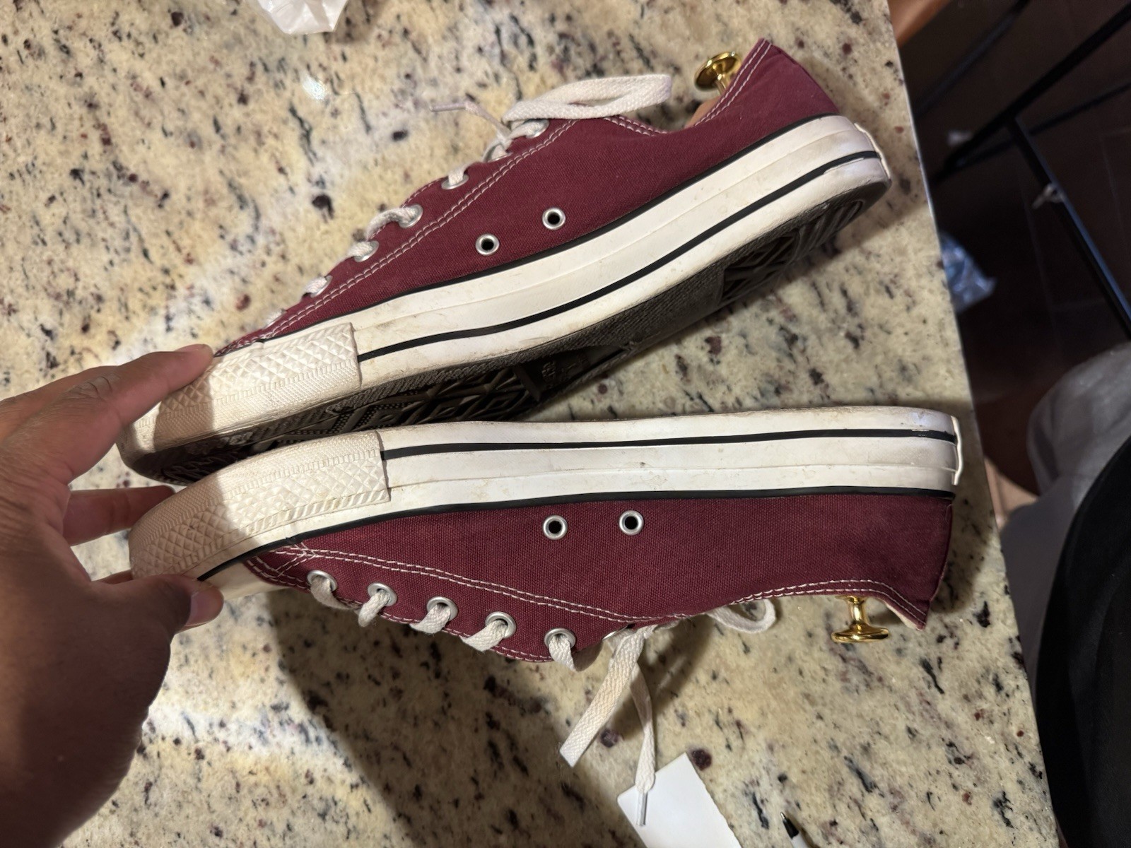 Vintage Converse All Star Chuck Taylor Maroon Low Top Made in USA M 13 W 15
