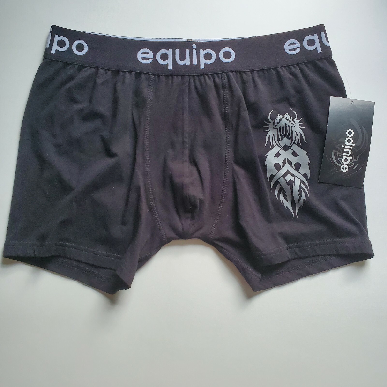Equipo Men’s Boxer Brief Cotton Spandex Underwear Color Black size M