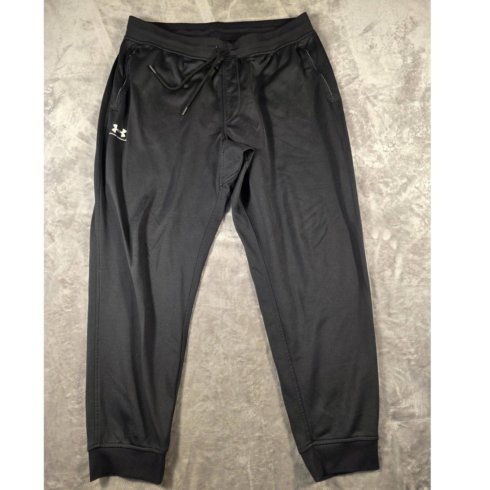 Under Armour Sportstyle Tricot Joggers Mens 2XL Black Loose Fit