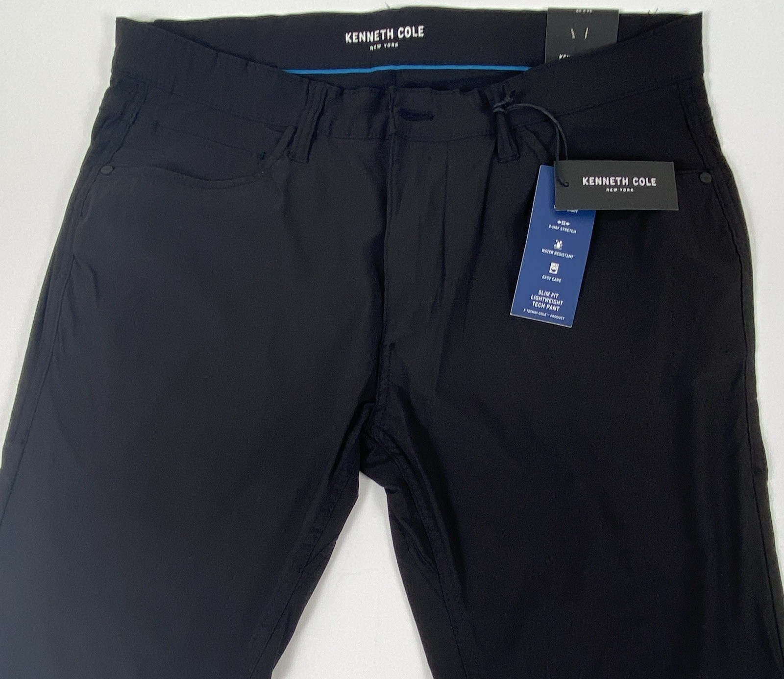 Kenneth Cole New York TECHNI-COLE Slim Fit Lightweight Tech Pants Black 34