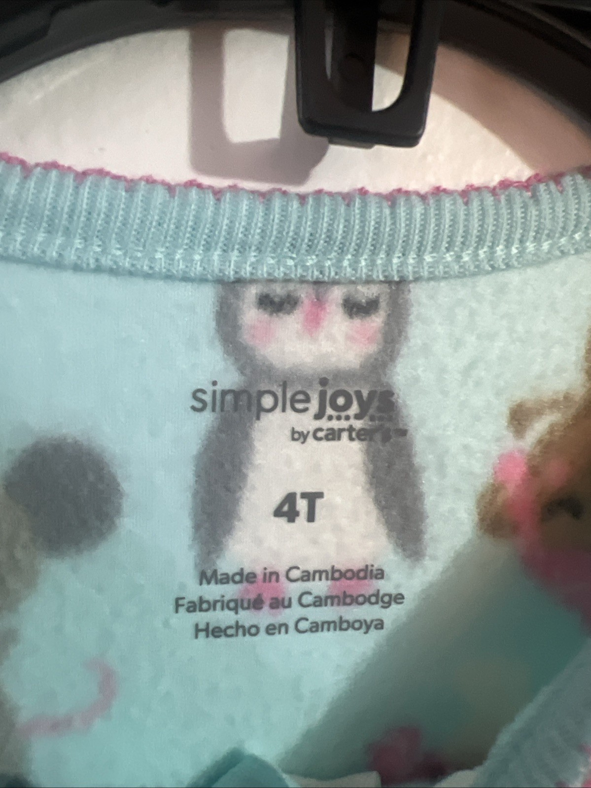 4T Simple Joys Zip Up Footie Pajamas Super Soft With Mouse,polar bear, Penguin