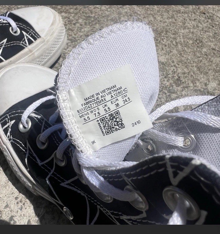 Billie Eilish X Converse Custom Made Shoes w/ Black/White Stars