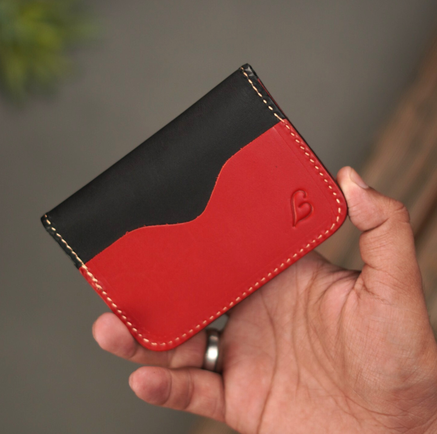 Leather Wallet Genuine Handmade Full Grain Bifold Wallet for Men, Slim, Natural