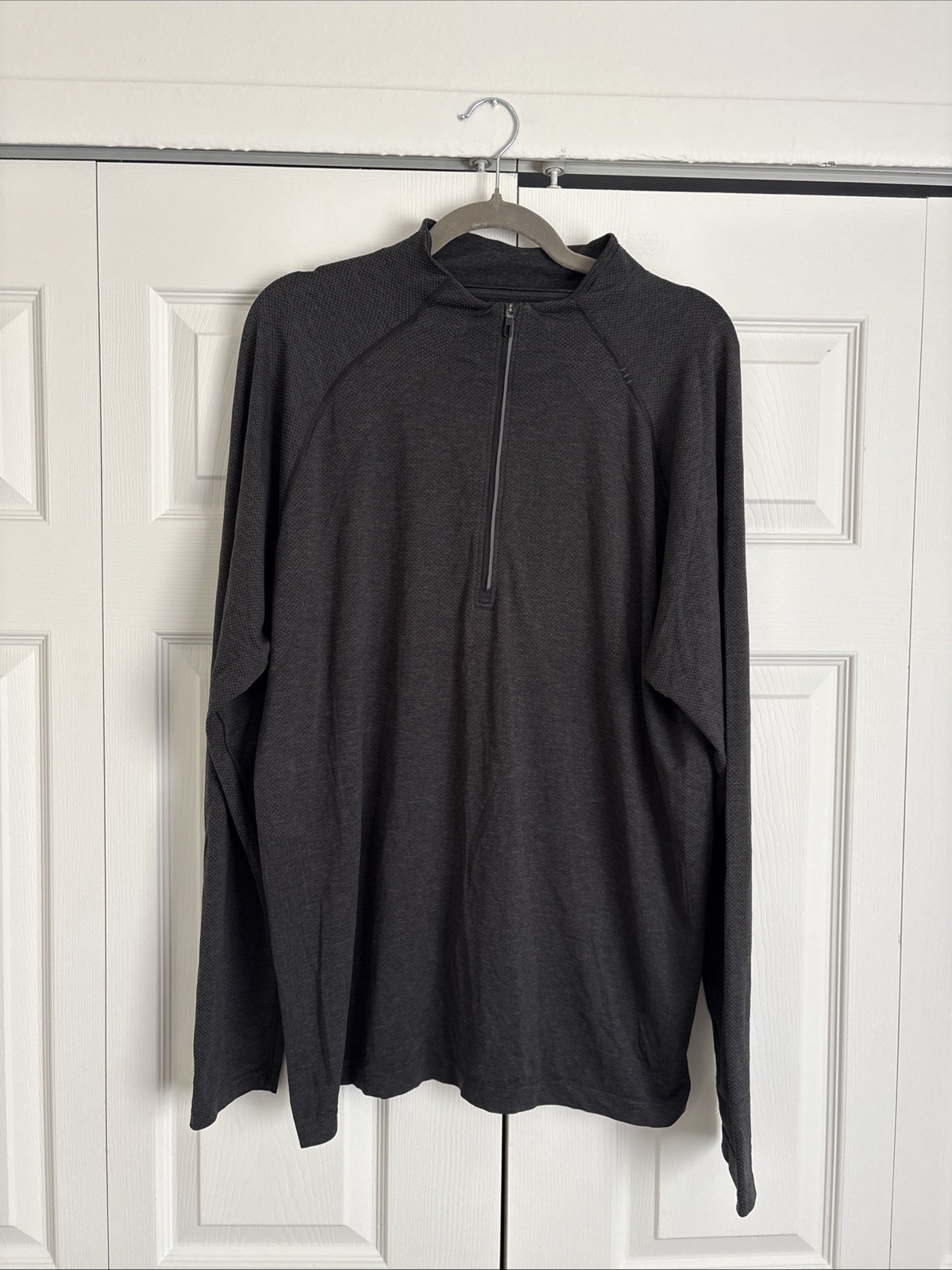 LULULEMON METAL VENT TECH 1/2 ZIP LIGHTWEIGHT LONGSLEEVE PULLOVER BLACK SZ XL