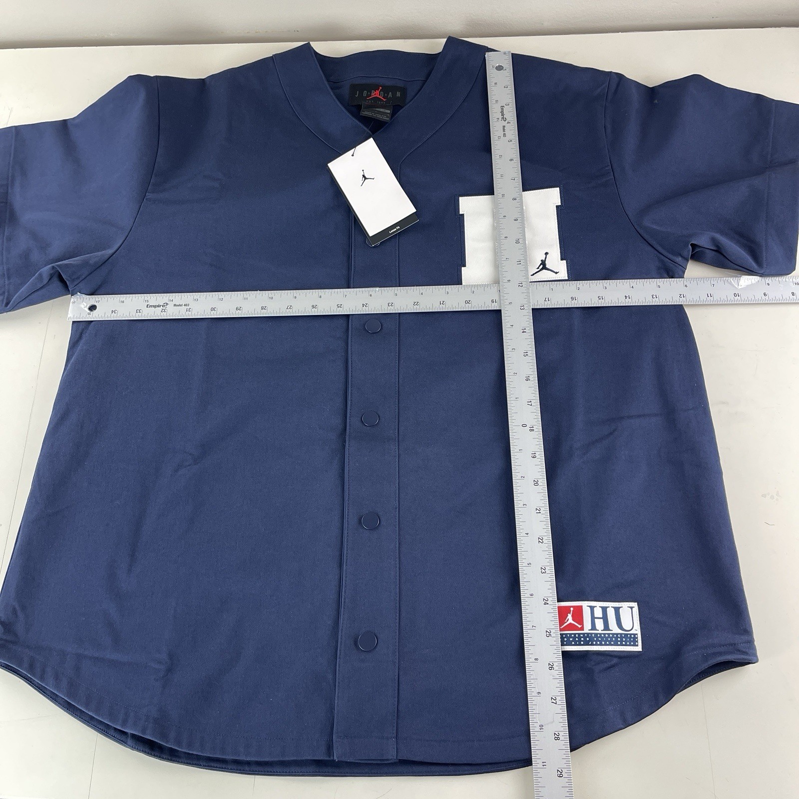Jordan Howard University Baseball Top Mens Large Navy Blue Loose Fit FJ9331-419