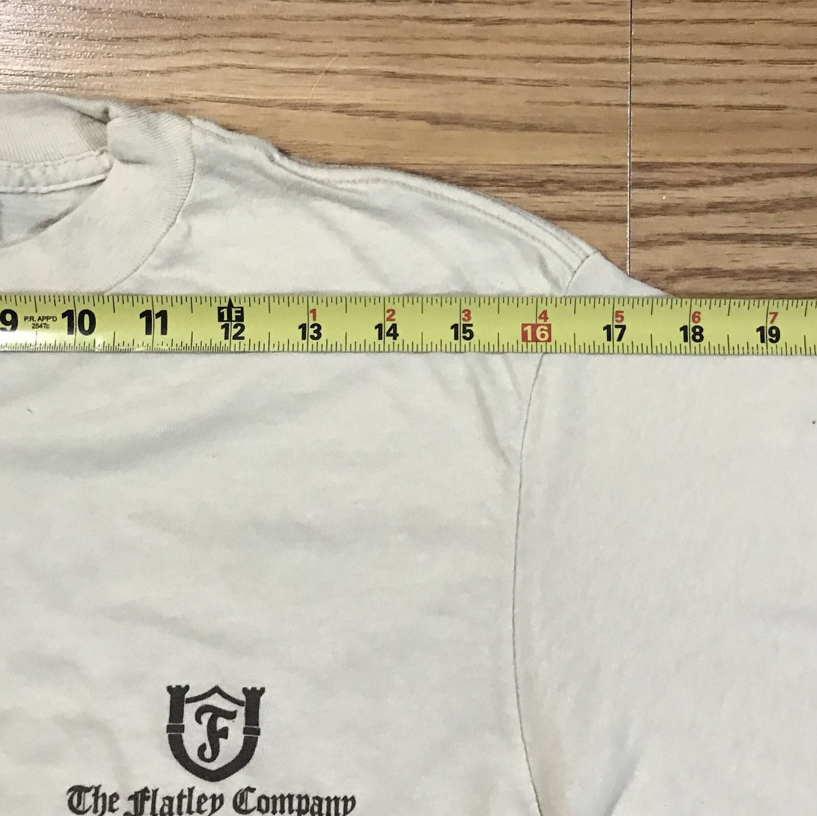 Vintage Ched by Anvil Single Stitch USA L T-Shirt Off White Flatley Company Logo