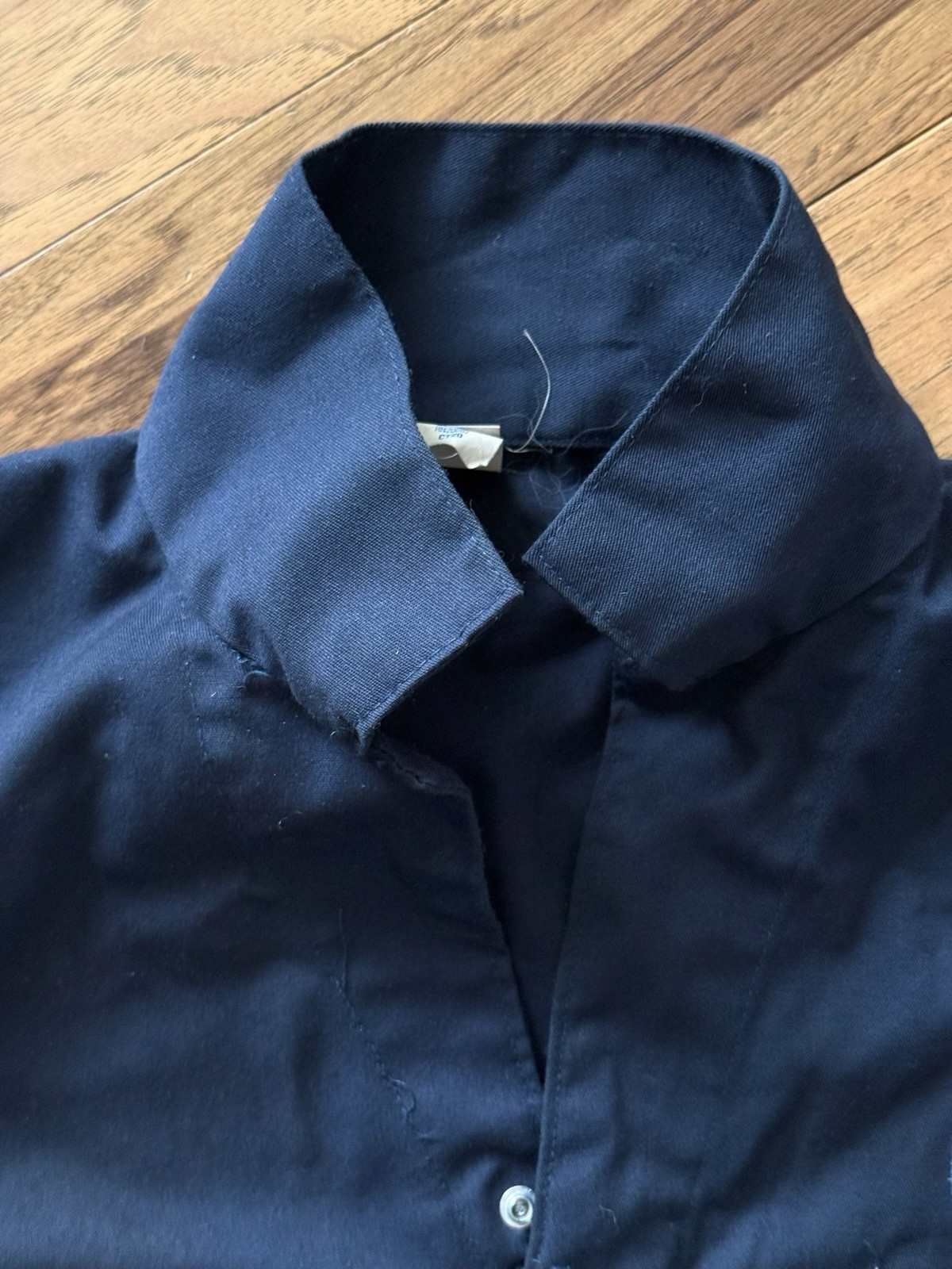 Vtg Dickies Navy Twill Work Coveralls CT20 DAS Patch Mechanic Utility Jumpsuit