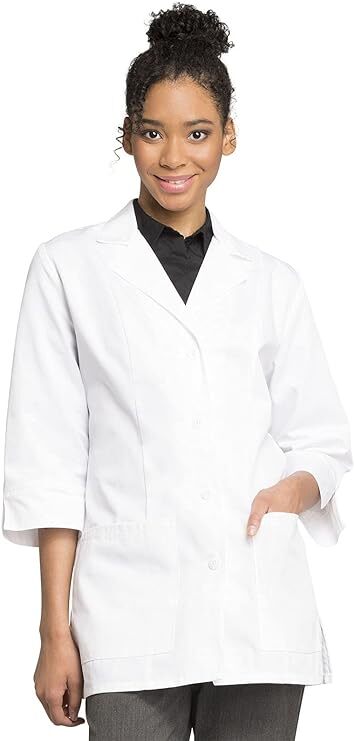 NWT Cherokee Professionals with Certainty Women Scrubs Lab Coats 30″ 3/4 XS-2XL