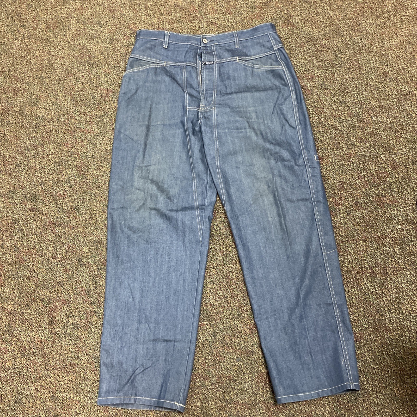 Marithe Francois Girbaud Men 36×31 Baggy Wide Leg Jeans Light Blue 90s Y2K NWOT