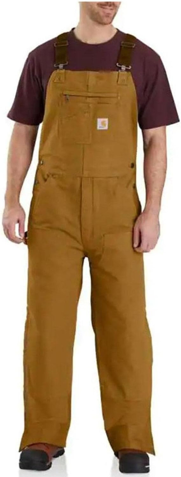 Men’S Washed Duck Insulated Bib Overall