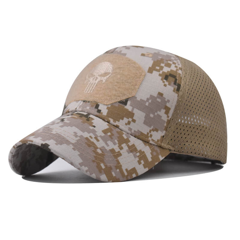 Skull Camouflage Baseball Cap Tactical Army Outdoor Sports Hat Sunshade Hat