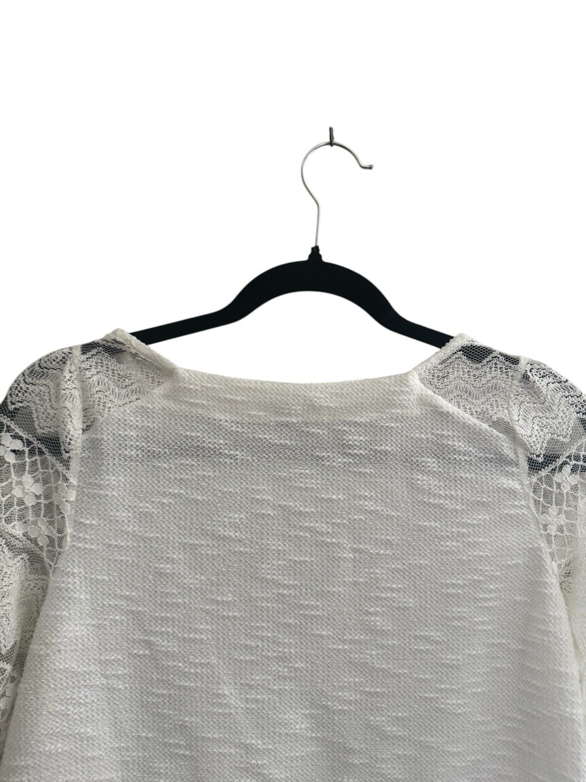 Anthropologie Postmark Crop Top Size Small Lace Sleeves Preppy Cottagecore #4422