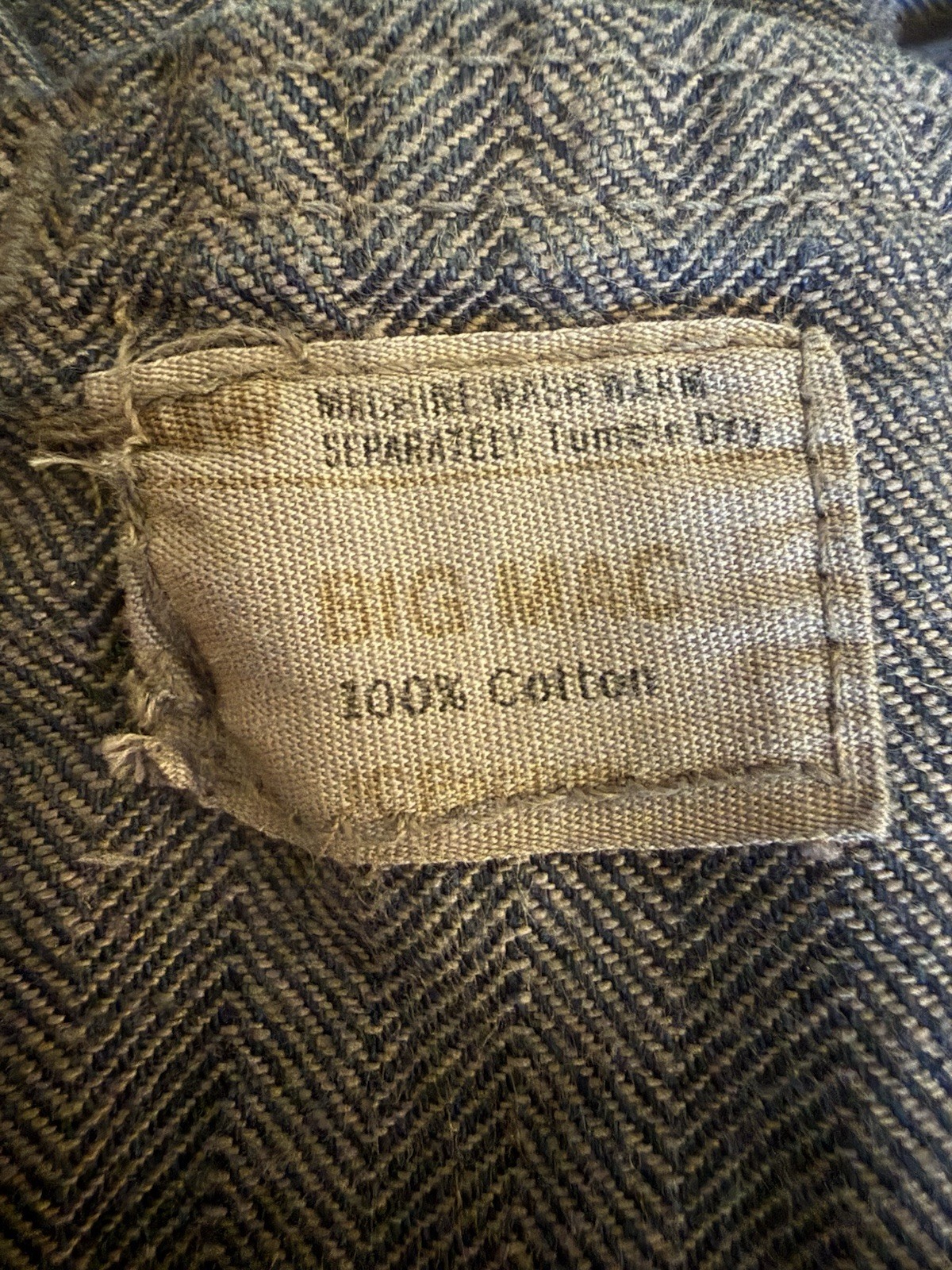 Vintage JC Penney Big Mac Herringbone Twill Workwear 42L Coveralls Jumpsuit Blue