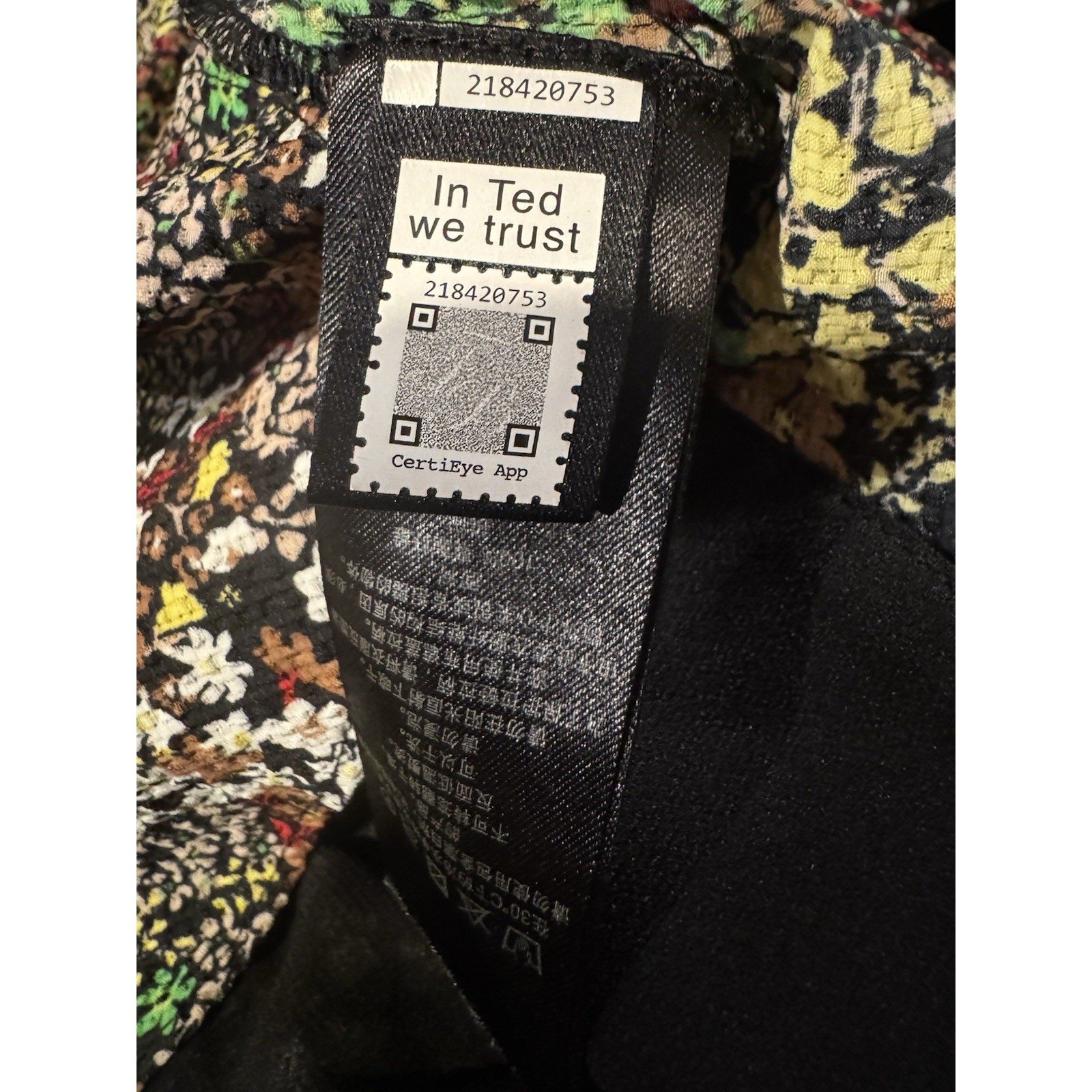 Ted Baker Women’s Floral Blouse Multicolor, Short Sleeve, Size 2