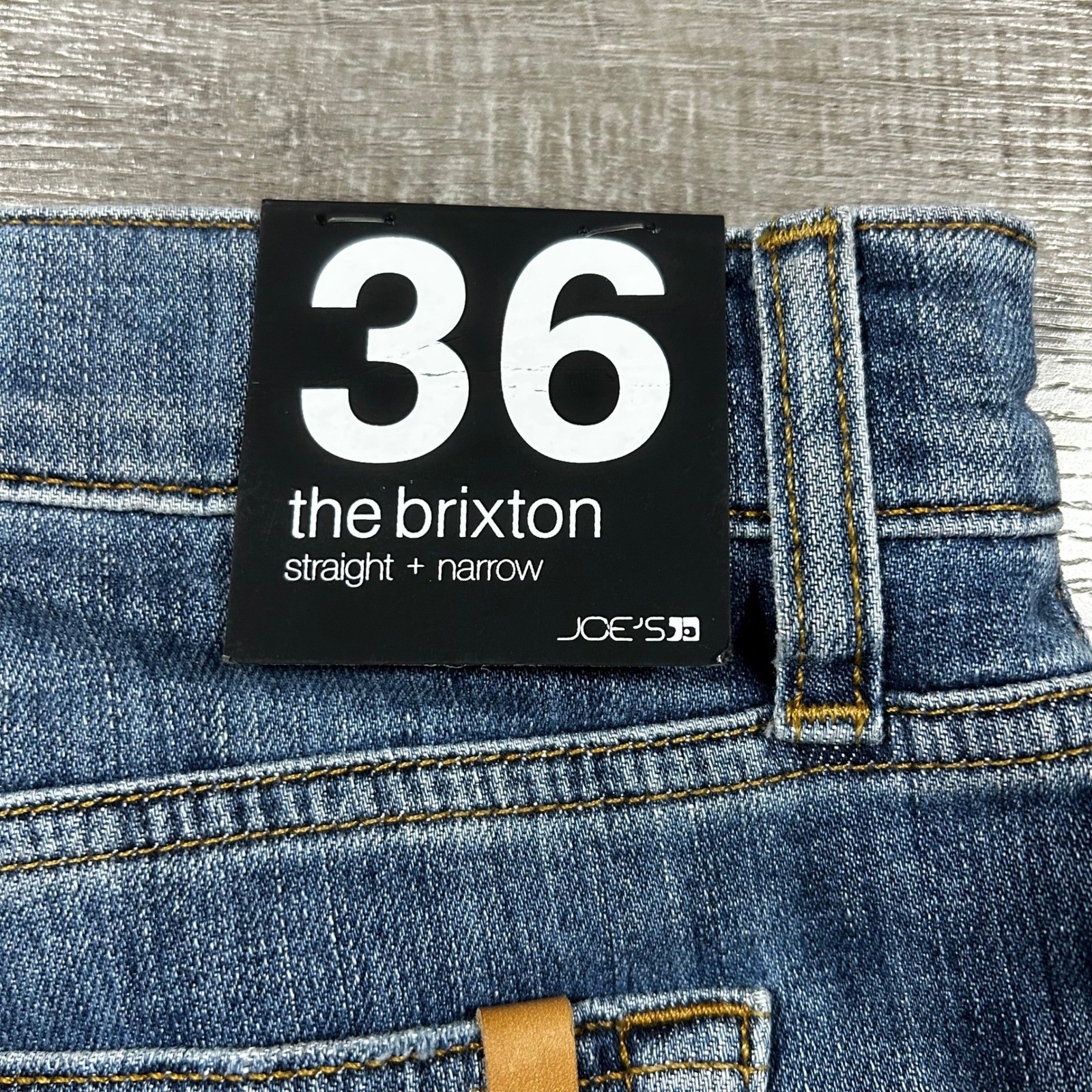 Joe’s Jeans The Brixton Nate Straight Narrow Blue Denim Pants CRJNA8225I Mens 36