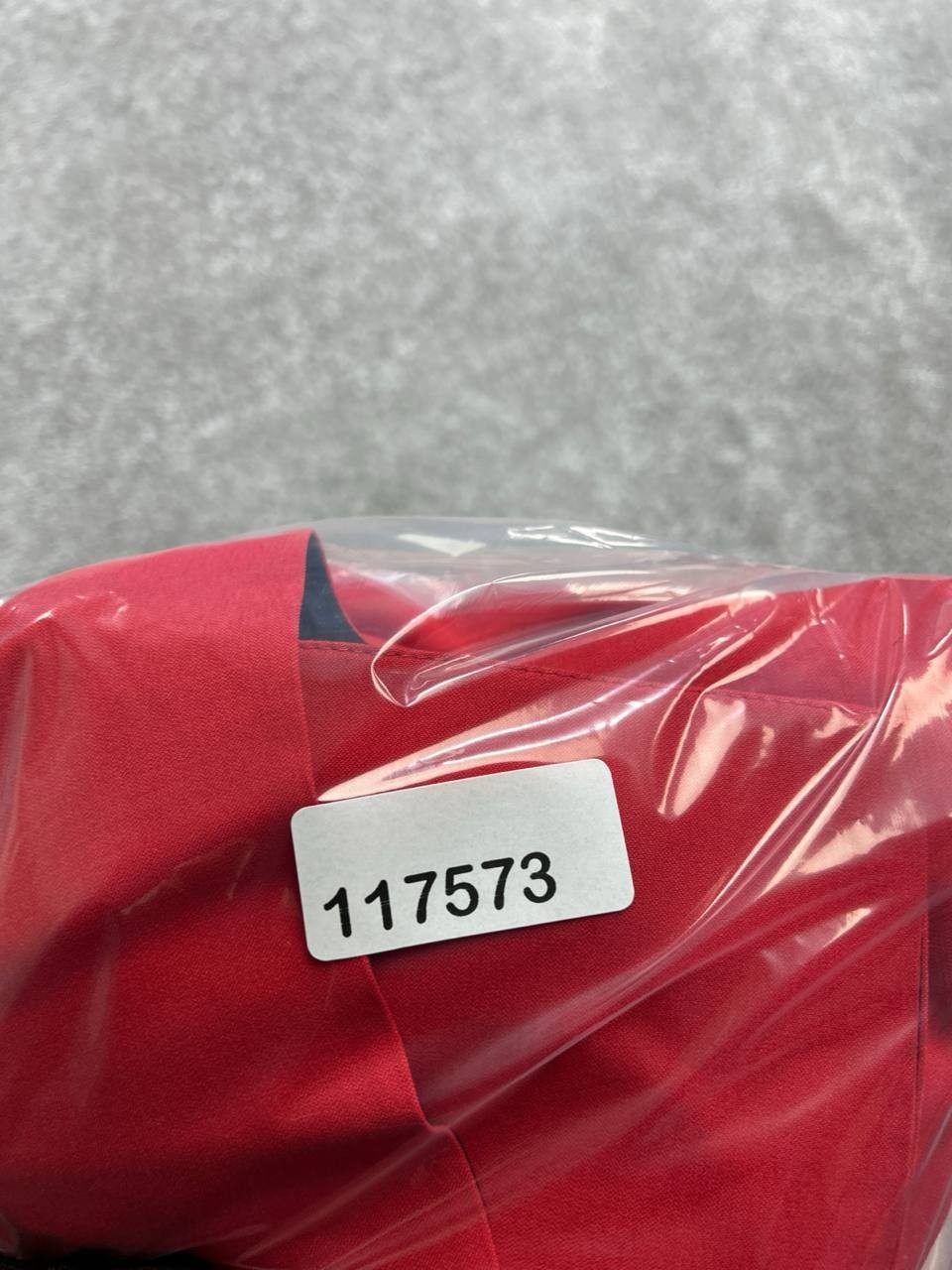 Lafayette 148 New York Tara Seamed Scuba Jacket Womens Medium Red Open Front