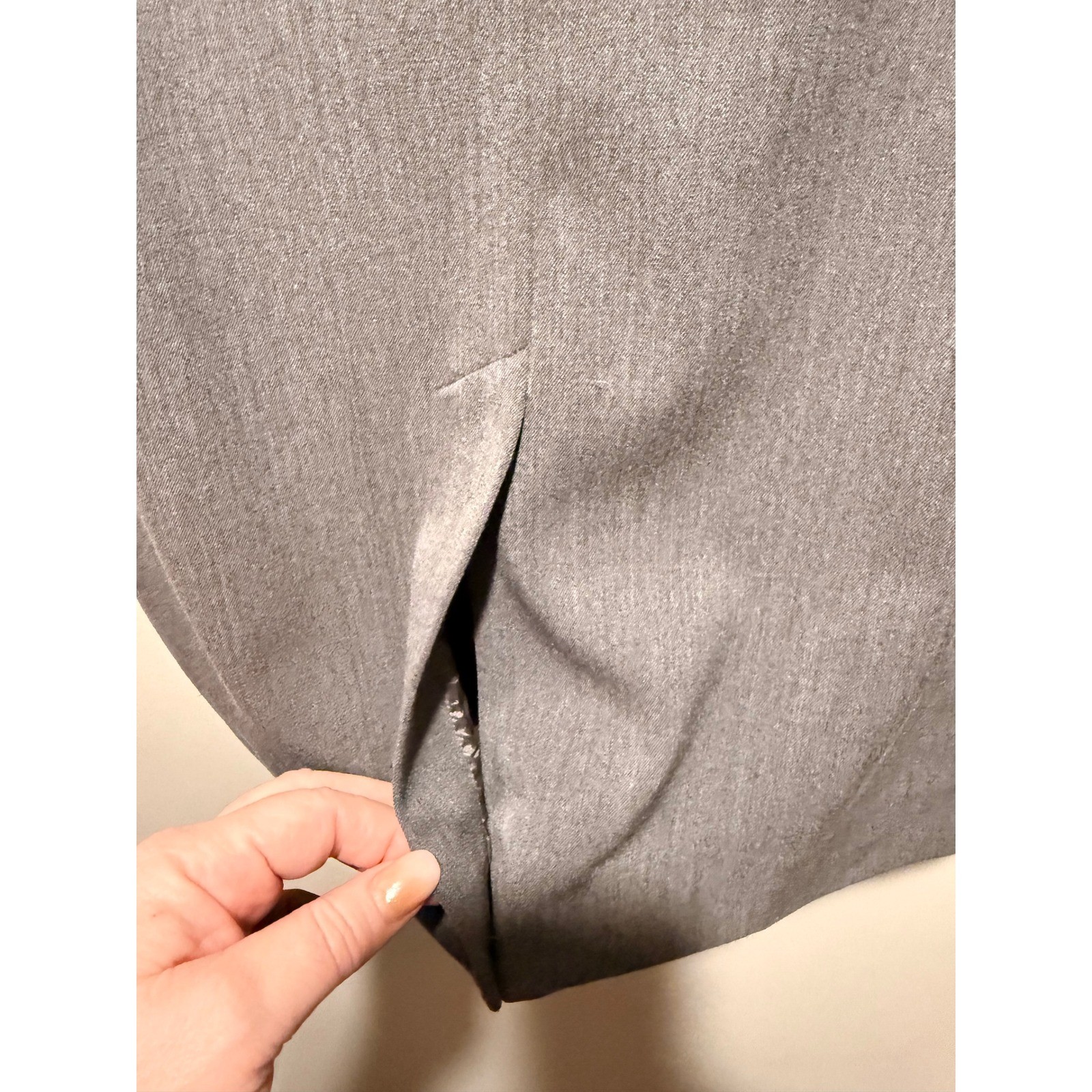 Michael Kors Gray Lined Straight Midi Skirt Size 8