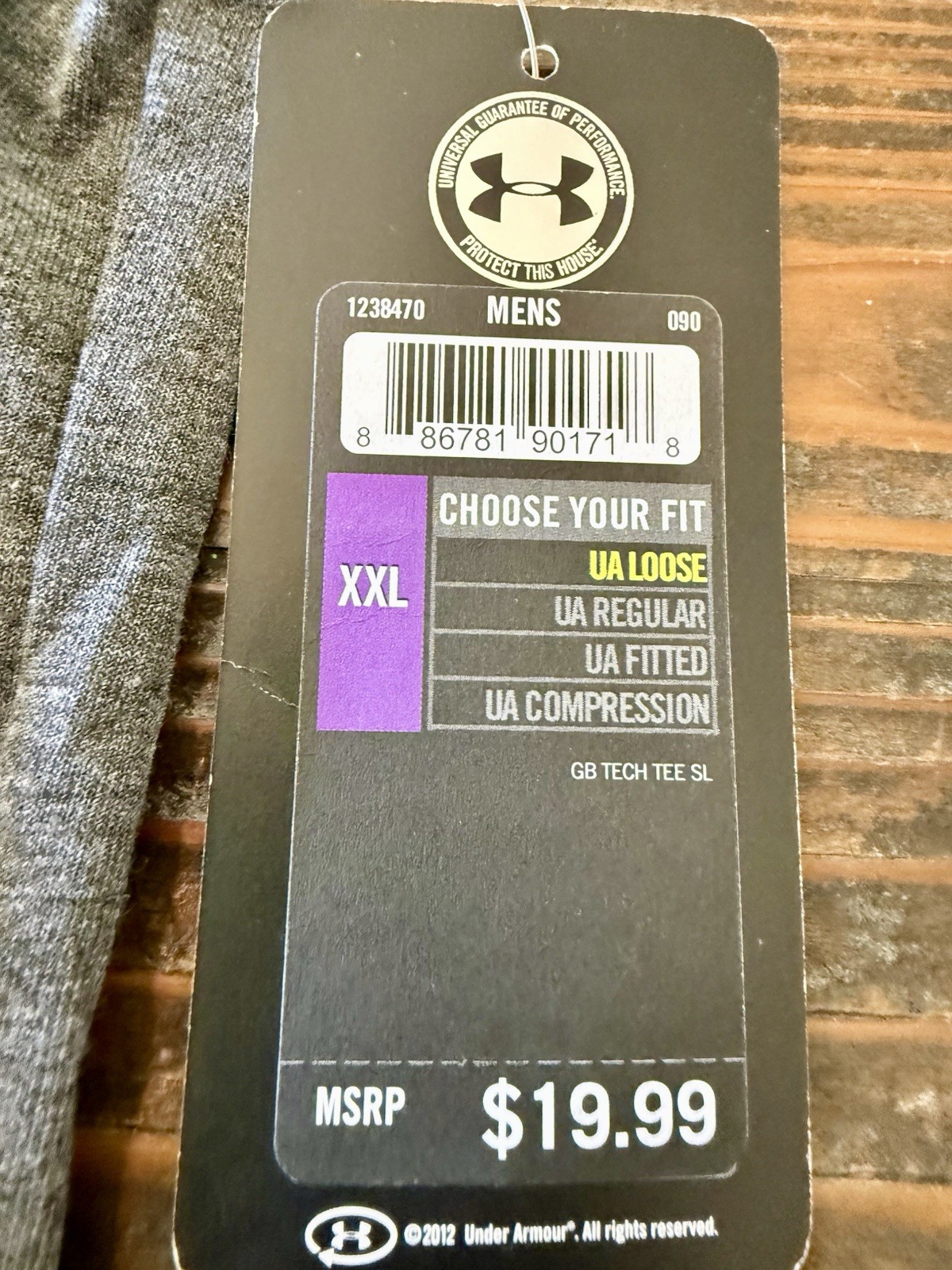 Under Armour HeatGear Men’s 2XL Big & Tall Gray Tank Lightweight Relaxed Fit