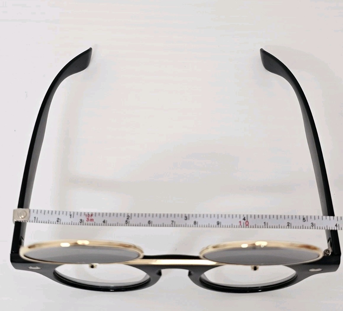 Trendy High Fashion Chic Flip Up Perfect Circle Round Sunglasses