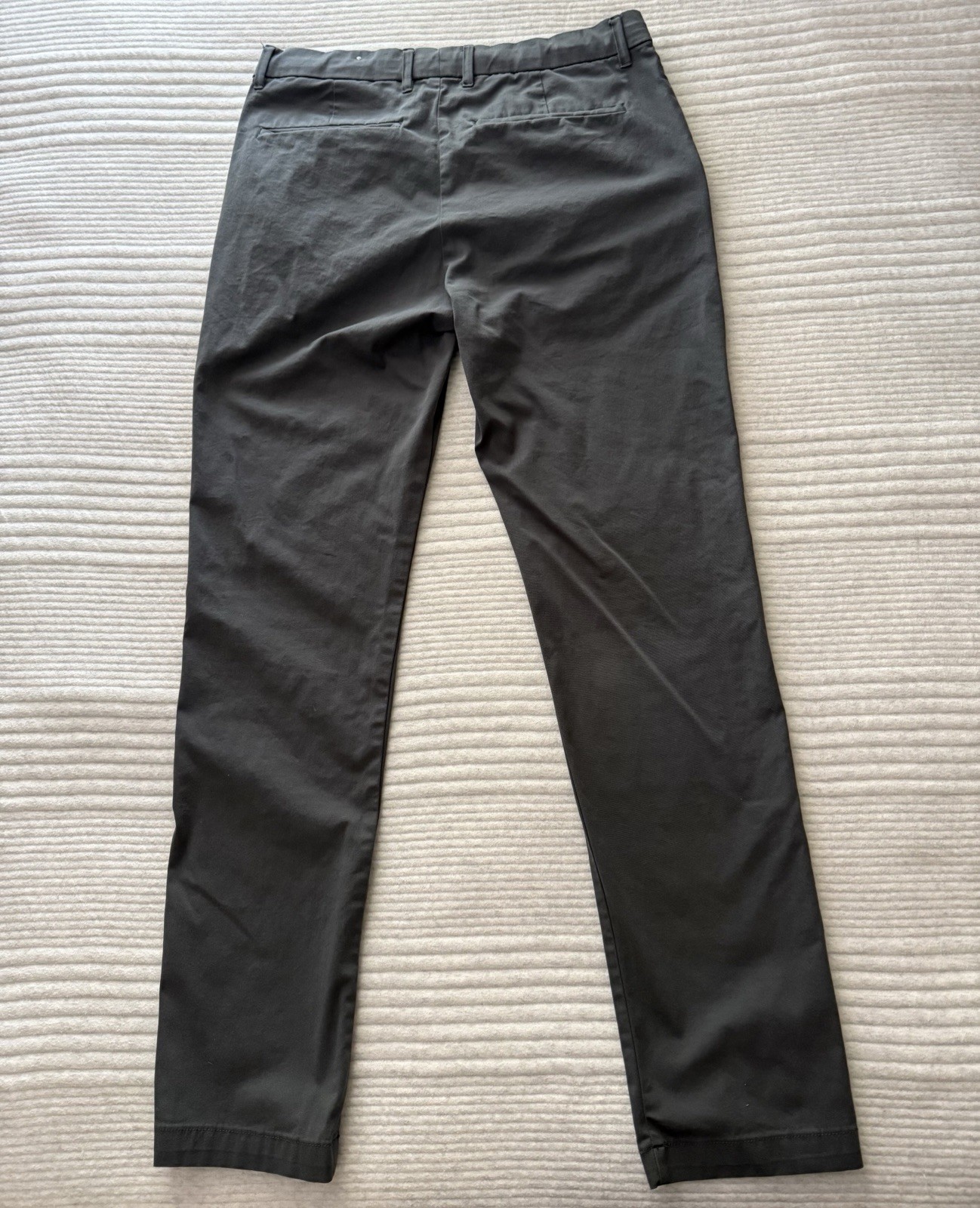 Goodfellow Hennepin Tech Mens Slim Fit Chino Pants 32×34 Charcoal Stretch Zipper