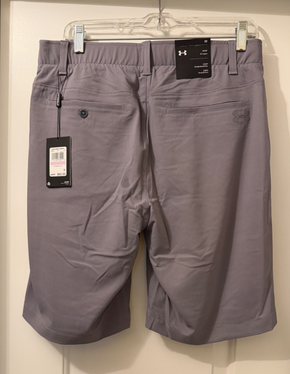 Under Armour UA Mens Showdown Golf Shorts Grey 1309547 Size 32 NWT