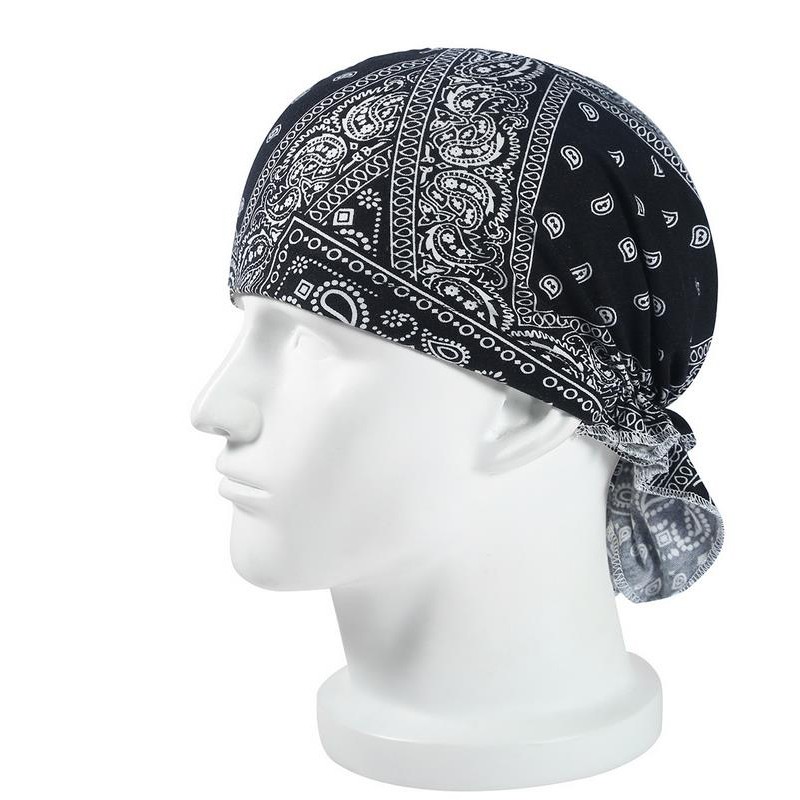 Biker Durag Headwear Head Wrap Skull Cap Doo Do Rag Bandana Headband Beanie Hat