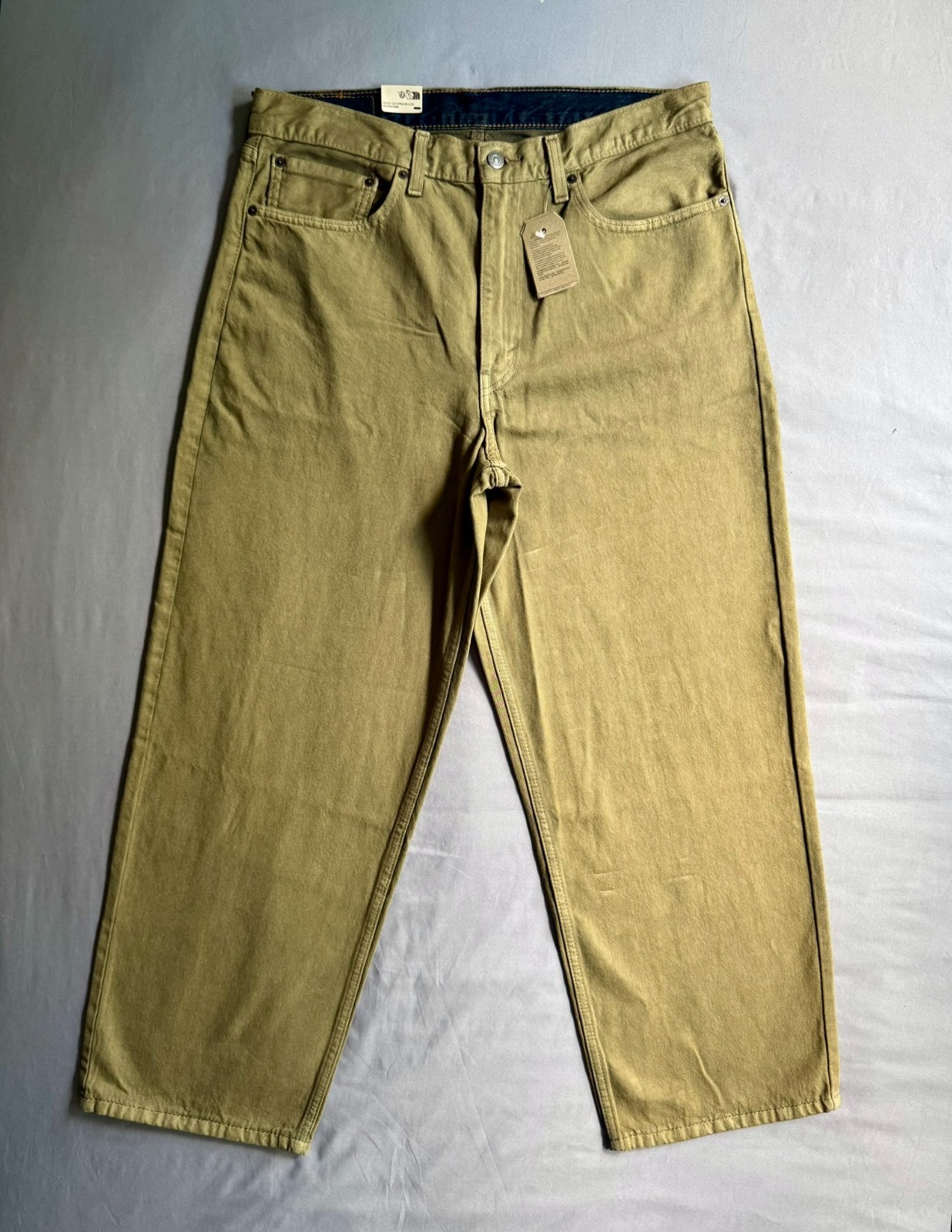 Levi’s Men’s 578 Baggy Jeans Khaki Brown W34 L30 100% Cotton NWT