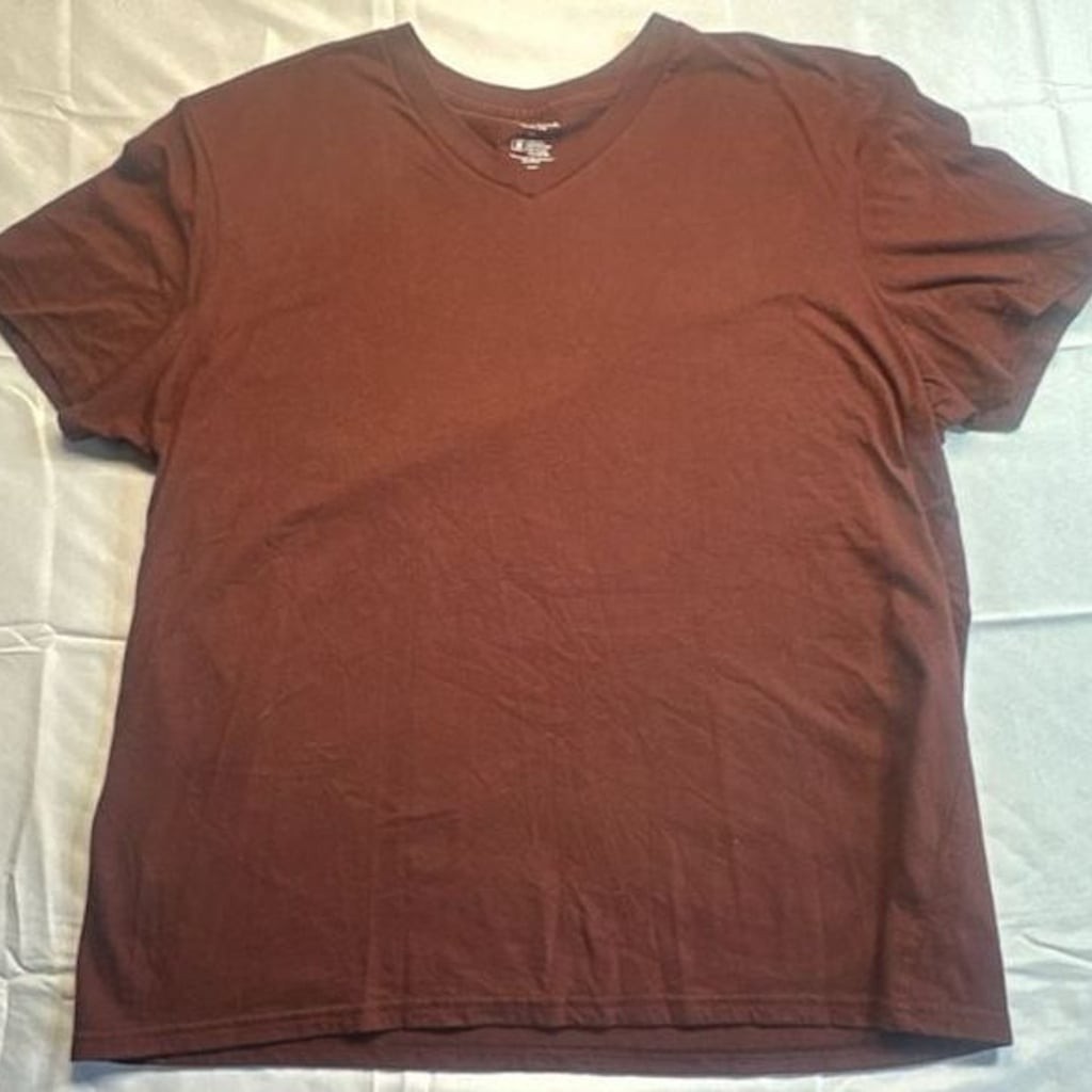 Arizona Jean Co Brown V-Neck T-Shirt Men’s XL Soft Casual Basic Tee