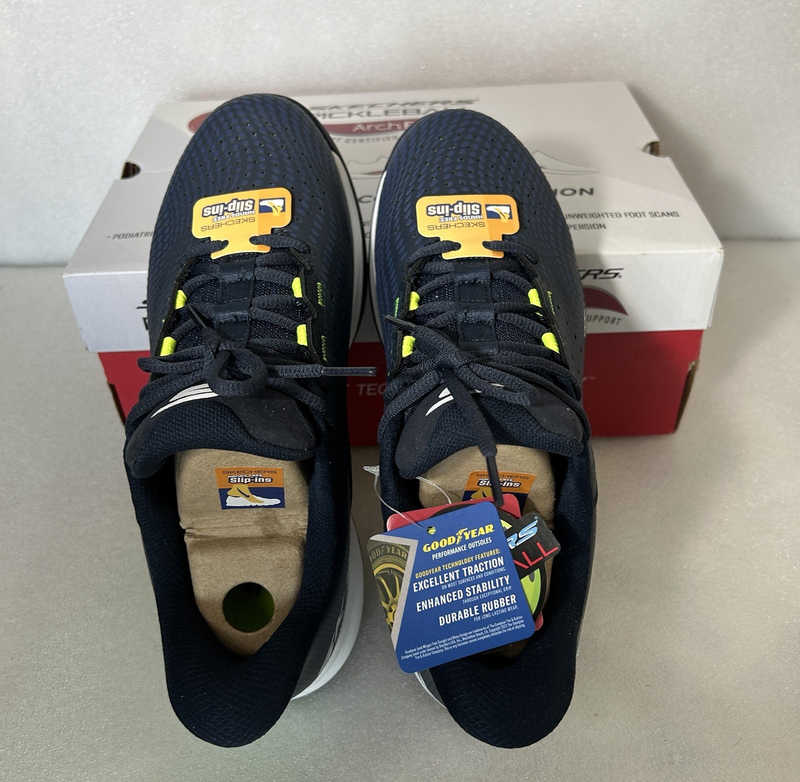 Skechers Men’s Viper Court Reload Hands Free Slip-ins Pickleball Shoe Size 7.5