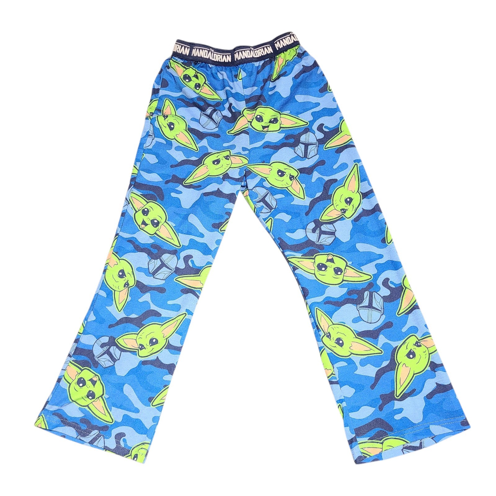 Star Wars | The Mandalorian | Boys’ Blue Camo Baby Yoda Grogu PJ Pants | Size M