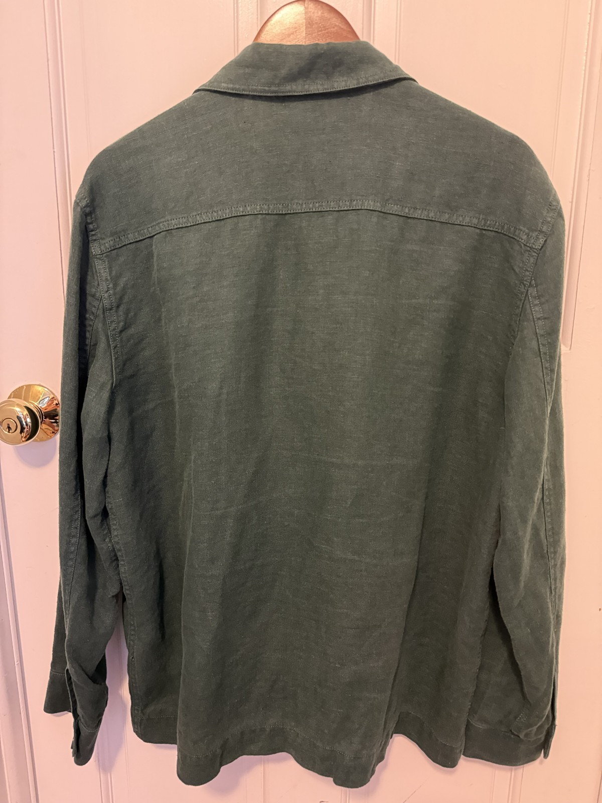 Alex Mill Linen Work Jacket Garment Dyed Pine Grove Green Chore Coat Men’s M