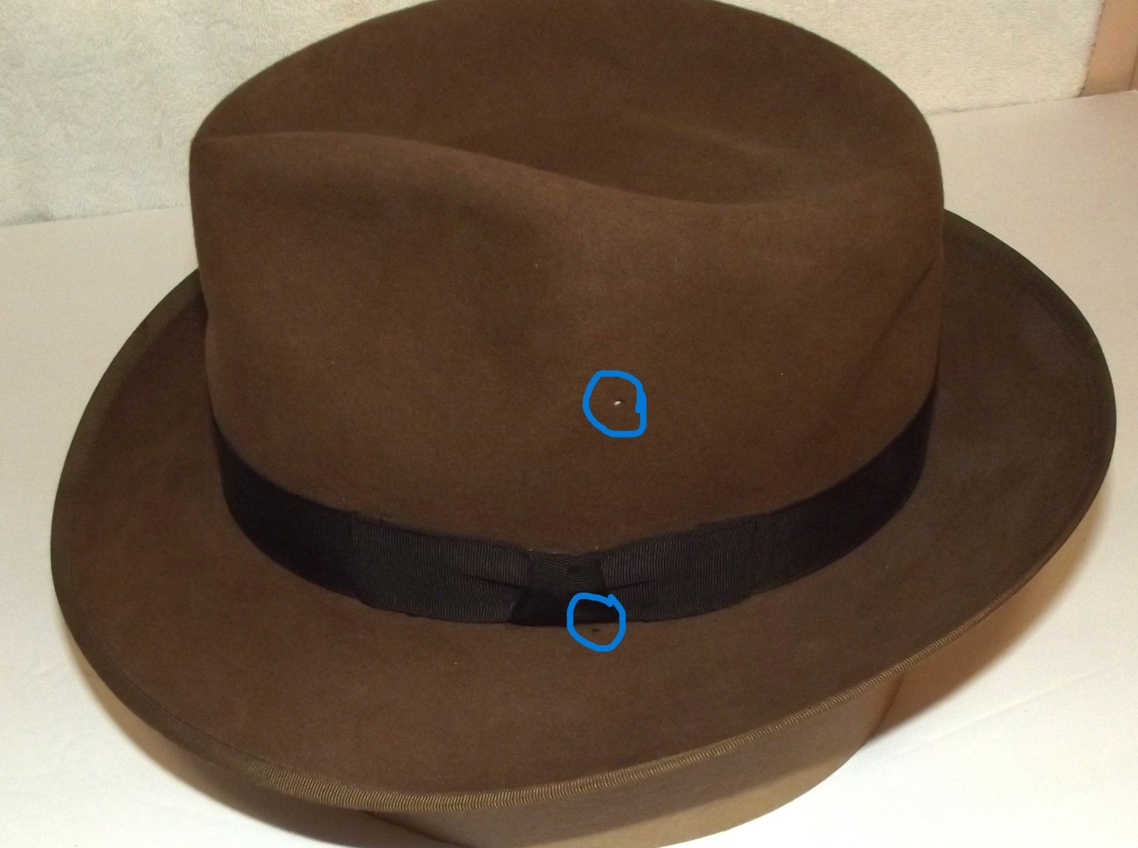 Vint Resistol Saddle Brown Explorer Fedora Style Hat -Size 7 AS IS -See Details