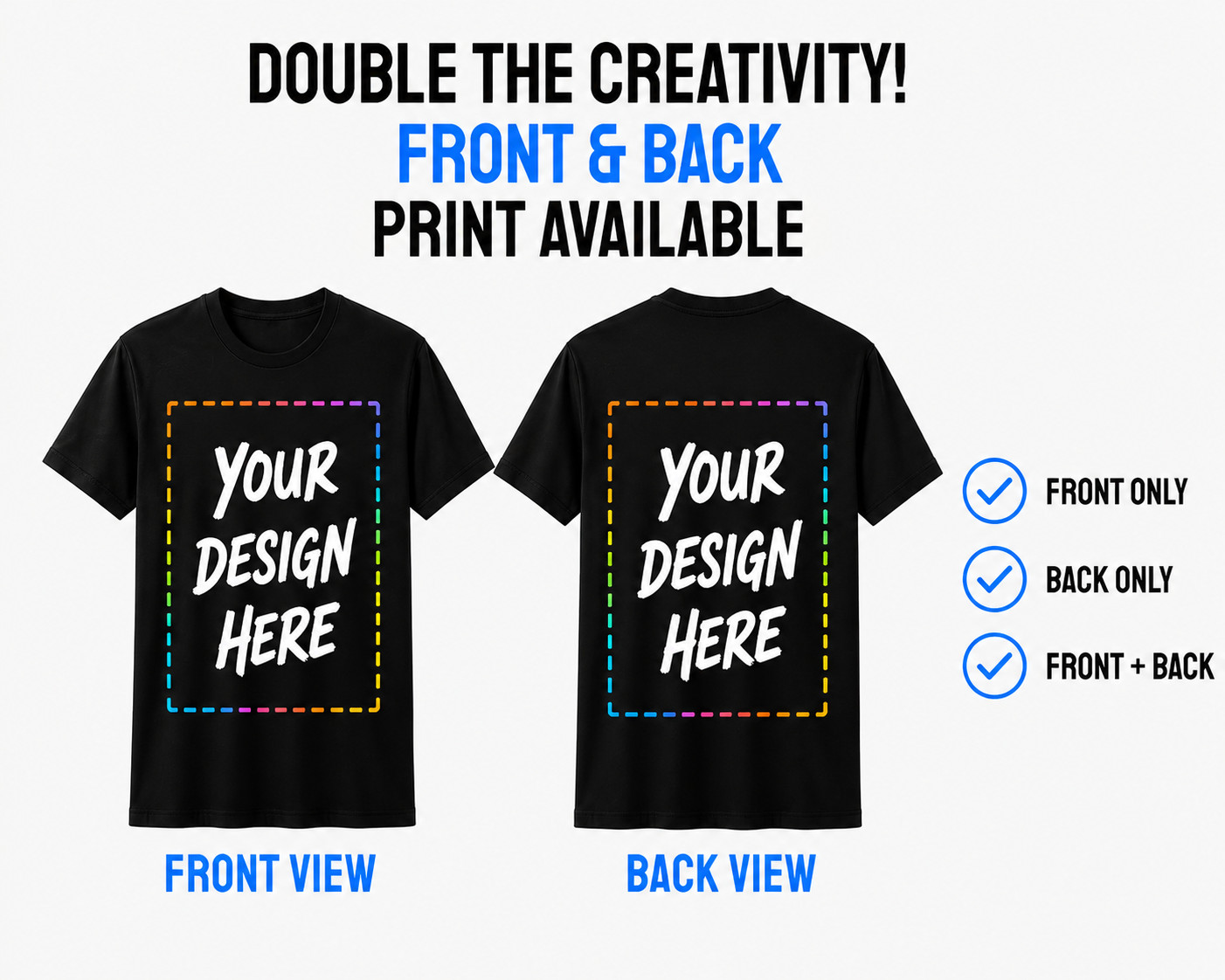 Custom Personalized T-Shirt Photo Text Logo DTF Print Cotton Tee Men Women