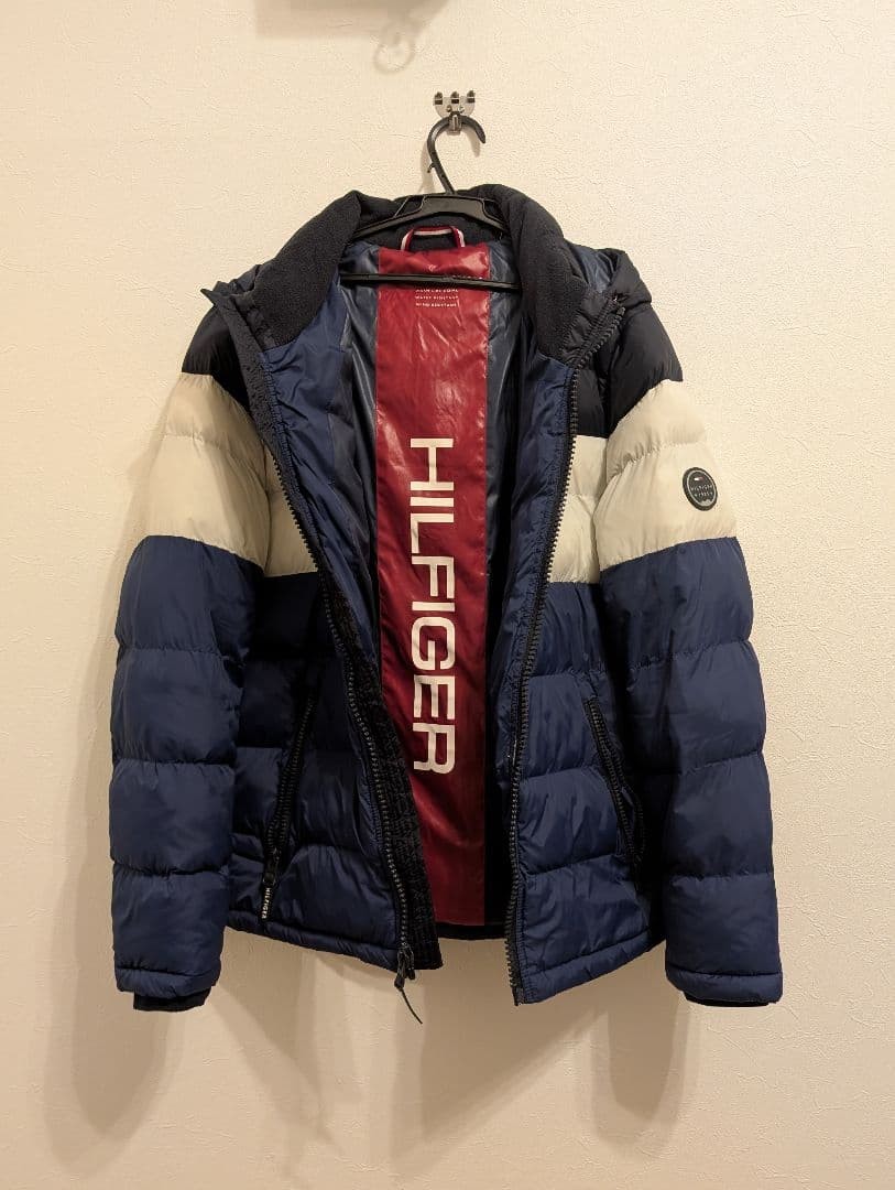 Tommy Hilfiger Down Jacket XS Men’s 170-175cm Pink Parachute Style Used