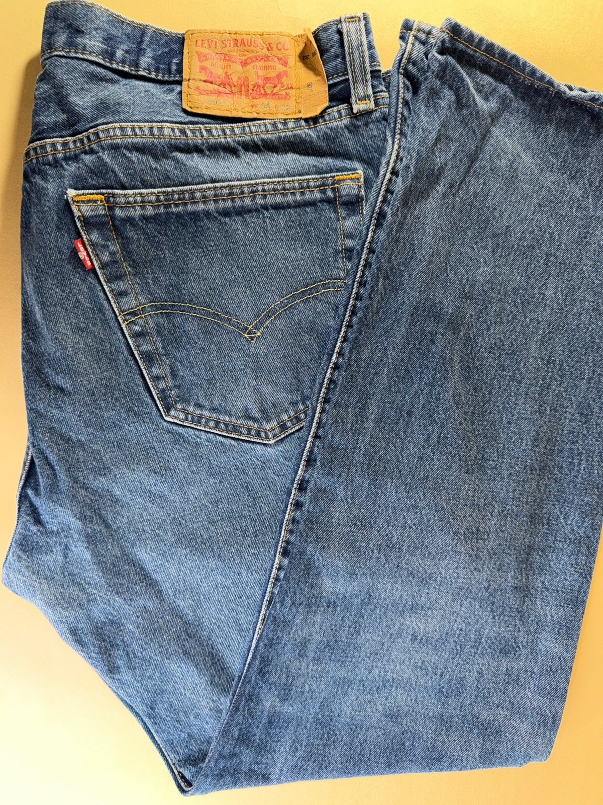 Levi’s 501 Original Fit Button Fly Jeans Men’s W36 L32 Blue Straight Leg