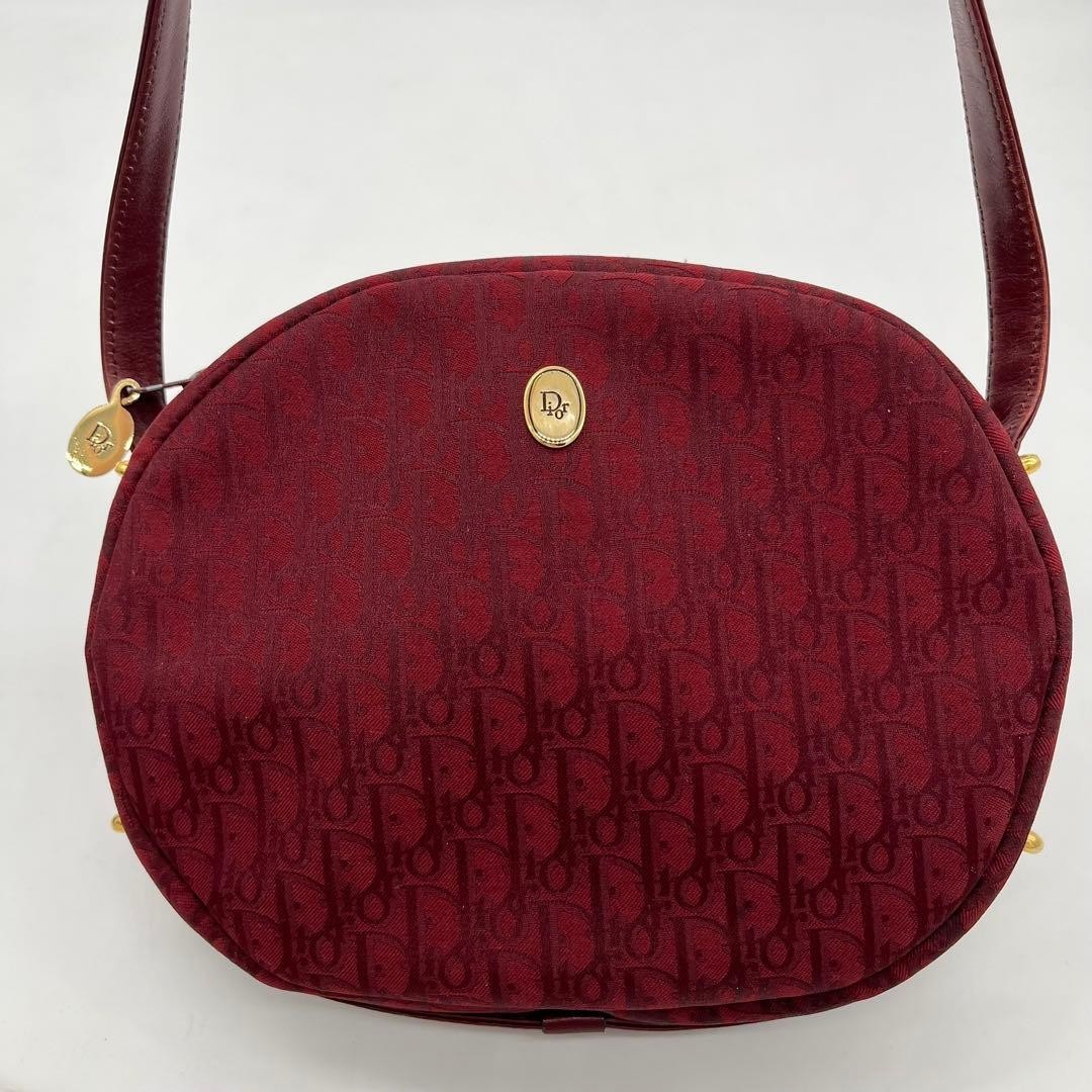 Christian Dior Bag Shoulder Trotter Pattern Logo Hardware Canvas