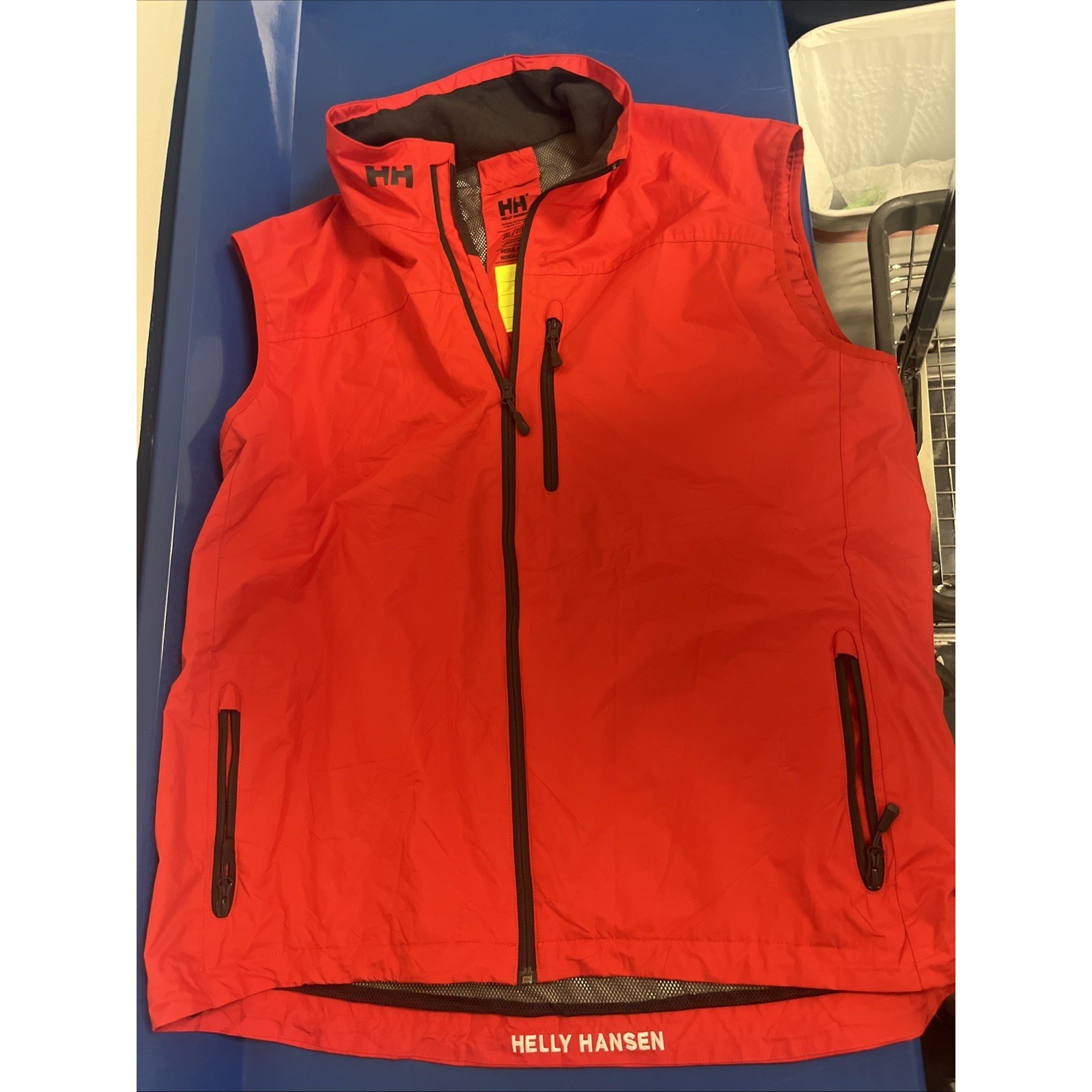 Helly Hansen 3XL Red Sailing Vest Windbreaker Shell Full Zip Waterproof Outdoor