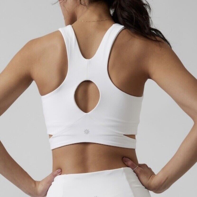 Athleta White Conscious Cut Out Crop D-DD-Size XS-NWT