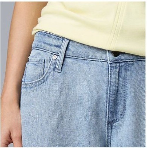 Simply Vera Wang Womens Mid Rise Ombre Fade Relaxed Wide Leg Jeans Sz 6 New