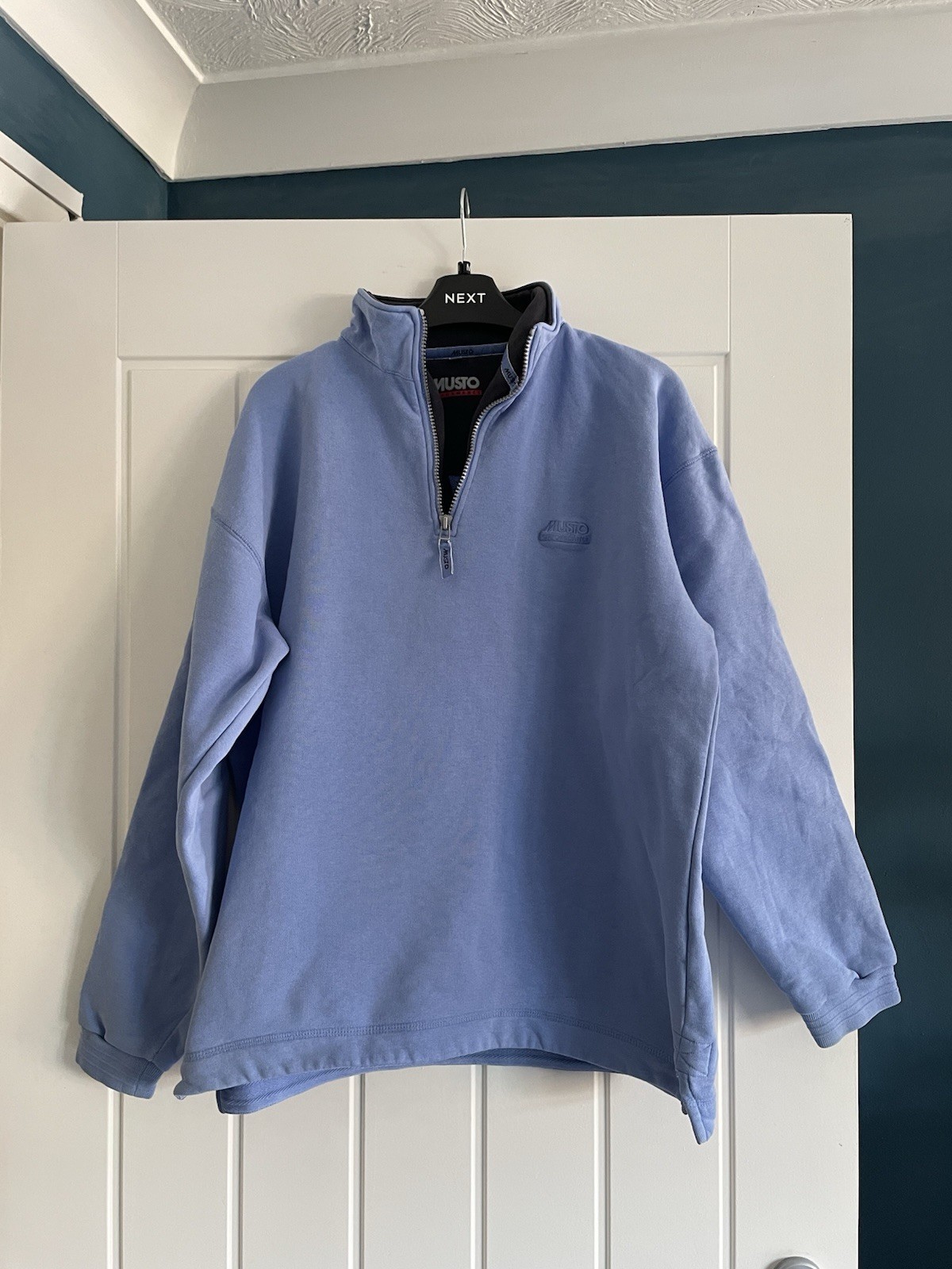 Musto Performance 3/4 Zip Sweatshirt Women Small Blue Sailing Yachting Vgc