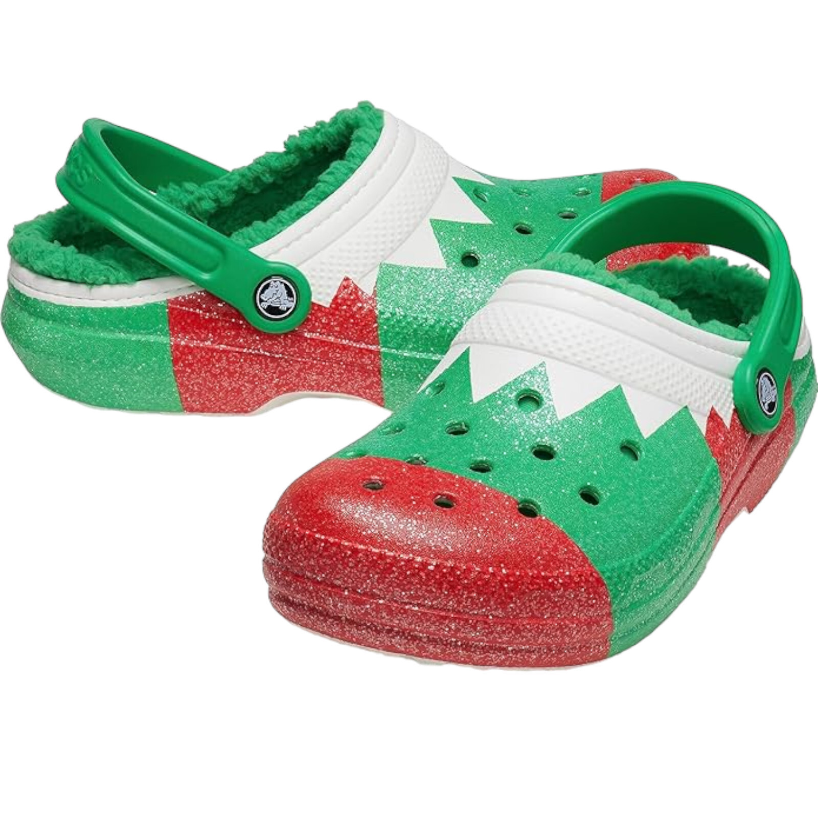 Crocs Classic Holiday Christmas Lined Clogs Red Green Adult Men’s Size 13
